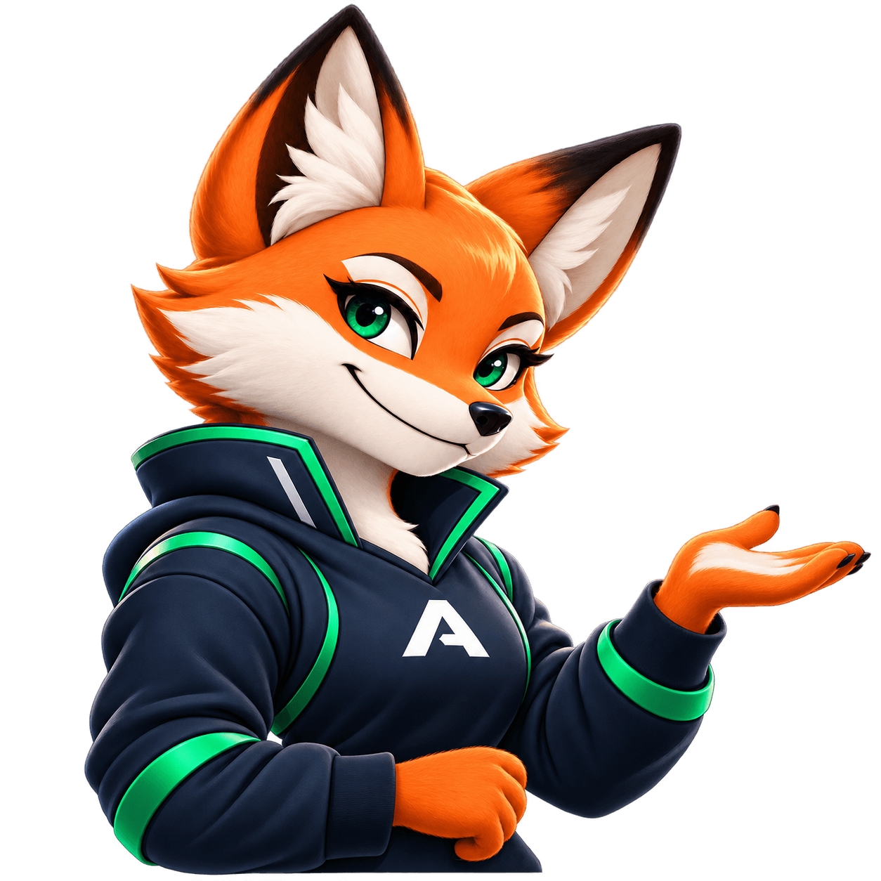 Fox Girl mascot presenting Algo Rebate